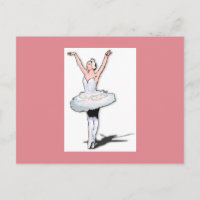 Pink & White Ballet Dancer Ballerina Girl