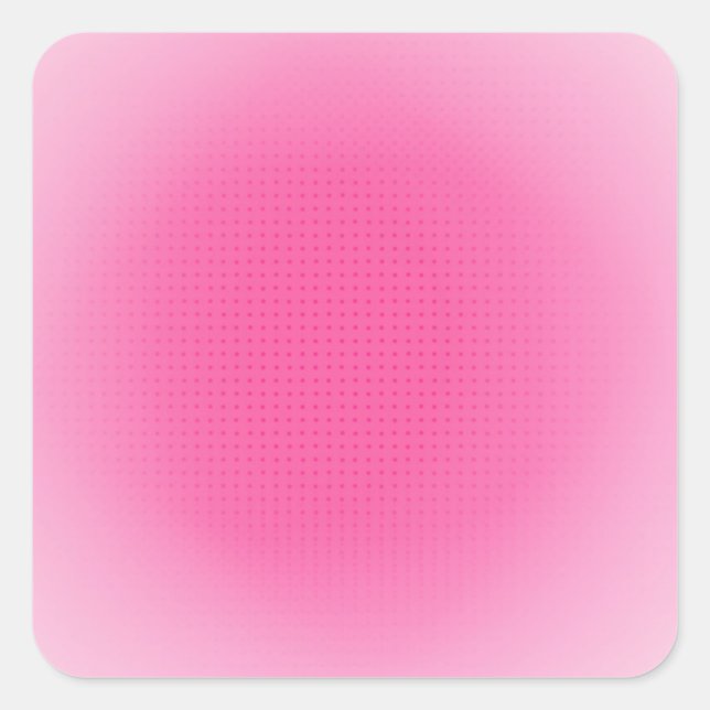 Pink White Blank Template Custom Trend Colour Square Sticker (Front)