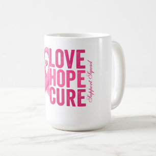 Pink & White Breast Cancer Awareness Theme Mug