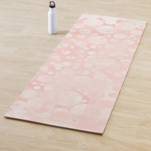 Pink white bubbles polka dots Yoga Mat