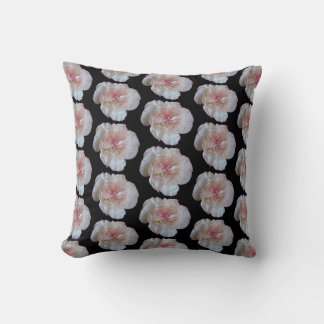 Pink White Carnation  Flowers Cushion