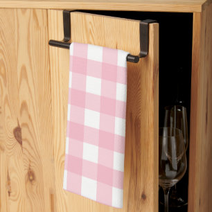 Pink & White Chequerboard Kitchen Towels