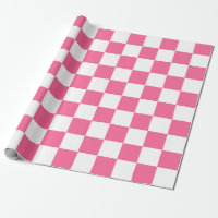 Pink White Chequered Check Pattern