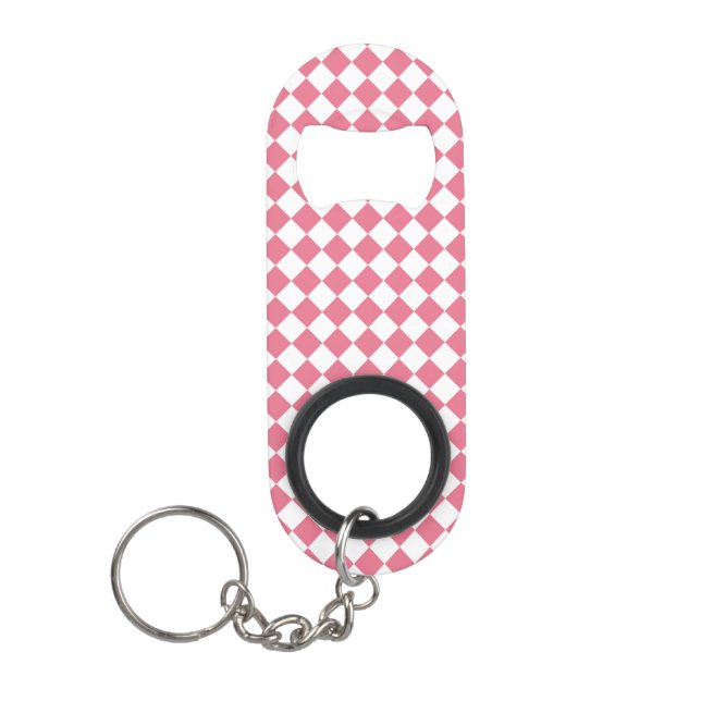 Pink White Chequered Diamond Pattern (Front)