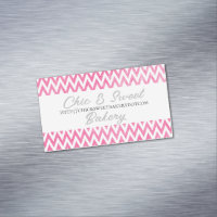 Pink White Chevron Monogram