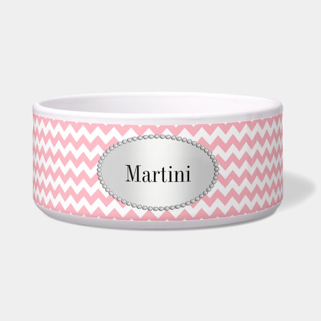Pink White Chevron Zig-Zag Pattern (Front)
