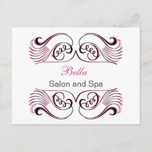 pink white Chic Business Thank You Cards