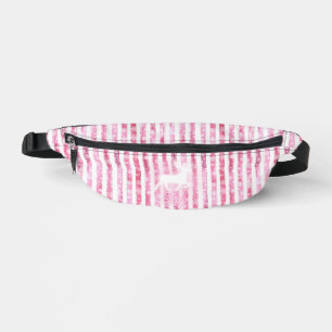 Pink & White Christmas Joy Reindeer Bum Bags