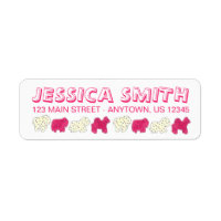 Pink White Circus Zoo Animal Cookies Crackers