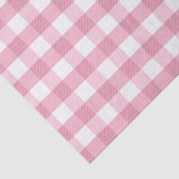 Pink & White Classic Gingham Pattern Tissue Paper