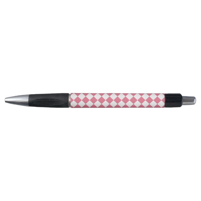 Pink White Diamond Chequered Pattern (Front)