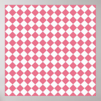 Pink White Diamond Chequered Pattern