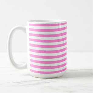 PINK & WHITE EASTER STRIPES COFFEE MUG
