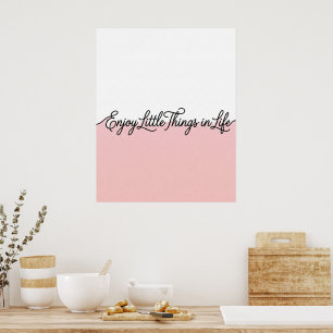 Pink & White Enjoy Life Quote Wall Art