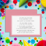 Pink White Fiver 5 Dollar Birthday Party  Enclosure Card<br><div class="desc">Pink and white child's Fiver (5 dollar) birthday party invitation enclosure. A Fiver birthday is a new trend in birthday parties for children. Fiver parties can teach children the value of money while allowing birthday party guests to come and enjoy the party without having to spend countless hours searching for...</div>