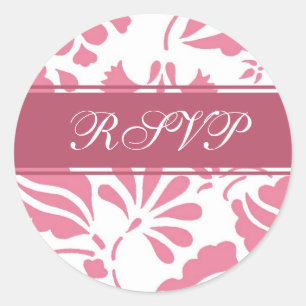 Pink & White Floral RSVP Envelope Seals