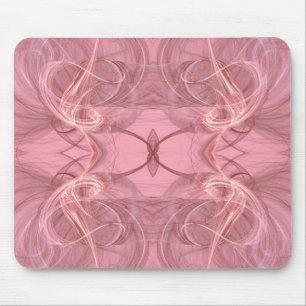 Pink & White Fractal Mousepad