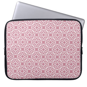 Pink White Geometric Seamless Pattern Laptop Sleeve