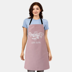 Pink White Gift Happy Mother's Day  Apron