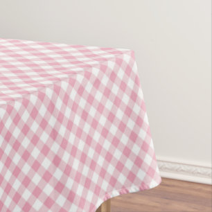 Pink White Gingham  Tablecloth