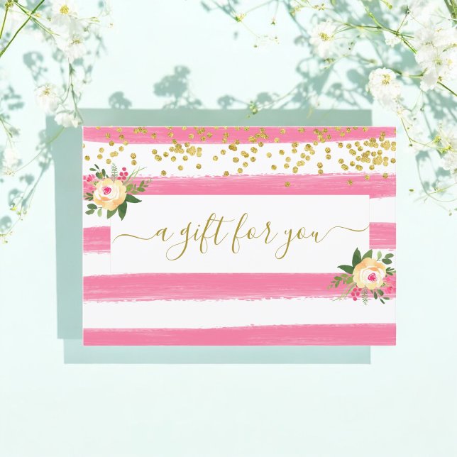 Pink White Glitter Customer Gift Certificate (Creator Uploaded)