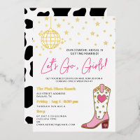 Pink White Gold Cowgirl Disco Bachelorette