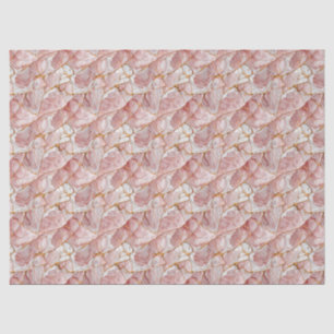 Pink White Gold Glass Elegant Marble Aesthetic Tissue Paper