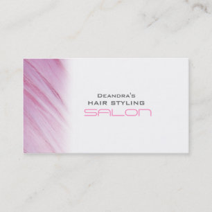 Pink White Hair Salon Appointment Business Card