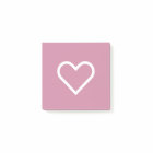 Pink White Heart Valentines Post-It Notes