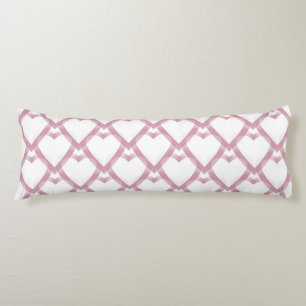 Pink White hearts Body Cushion