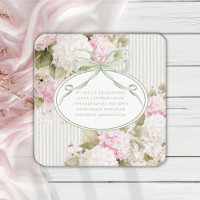 Pink White Hydrangeas Sage Green Bridal Shower