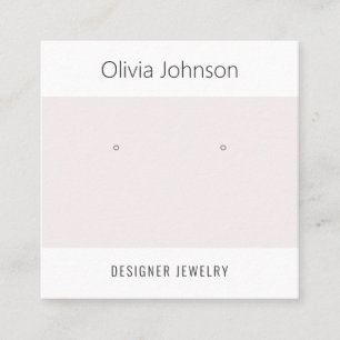 Pink White Jewellery Earring Display Business Card