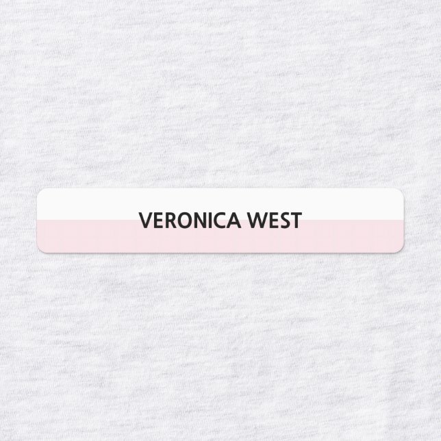 Pink & White Modern Minimalist Clothing Label (Design 4)