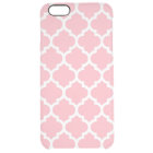 Pink White Moroccan Quatrefoil Pattern #5
