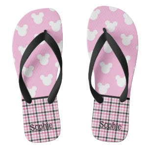 Pink & White Mouse Ears   Jandals