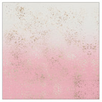Pink White Ombre Speckled Gold Flakes