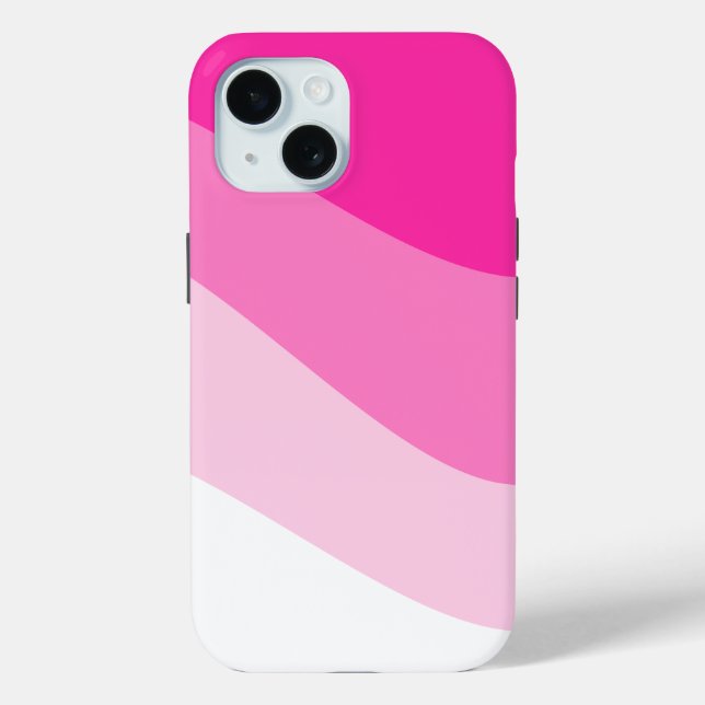 Pink White Ombre Wave pattern Case-Mate iPhone Case (Back)