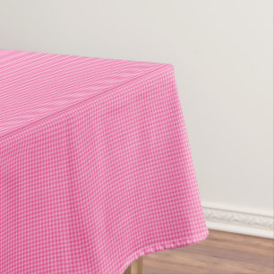 Pink-White Pastel Gingham-52x70 COTTON TABLECLOTH
