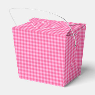 Pink-White-Pastel Gingham-PARTY FAVOR BOX,take out Favour Box