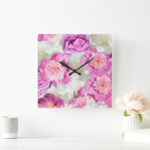 Pink White Peony Rose - Romantic Floral