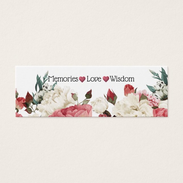 Pink & White Peony Spring Floral Wedding Favour (Front)