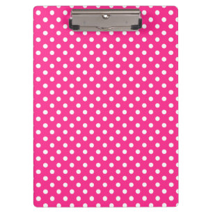 Pink & White Polka Dot Clipboard
