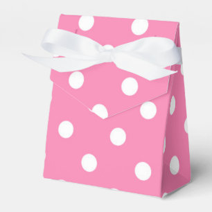 Pink & White Polka Dots Dot Birthday Party Favour Box