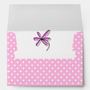 Pink & White Polka Dots Envelopes