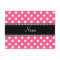 Pink white polka dots personalised name