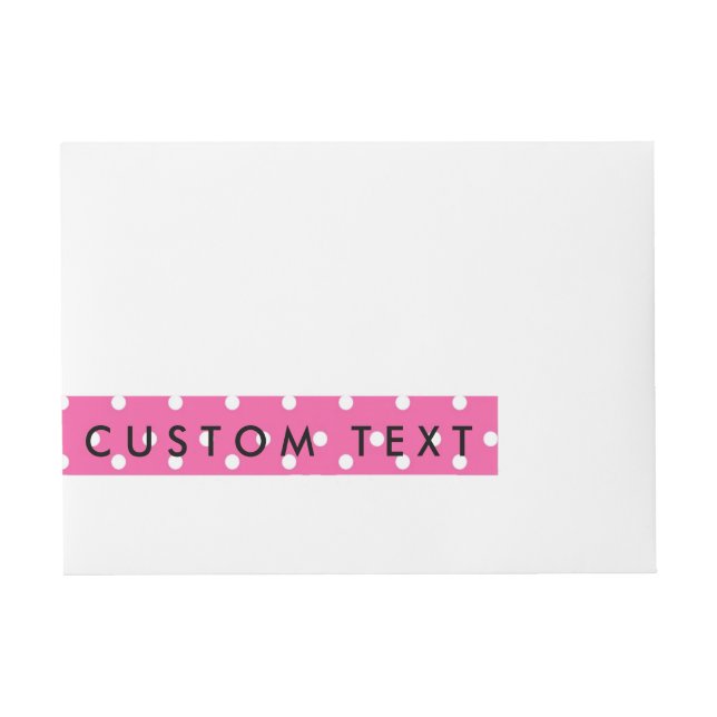 Pink & White Polka Dots Wrap Around Labels (Front)