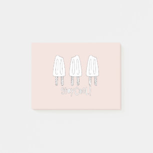 Pink White Popsicles Post-it Notes