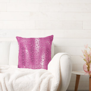 Pink White Sparkle Cheetah Print Cushion