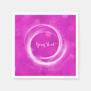 Pink & White Sparkle Cinderella Any Event Party Napkin