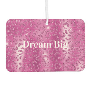 Pink White Sparkle Leopard Print      Car Air Freshener